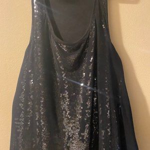 Torrid Black Sequin Tunic Tank Top Plus sz 2